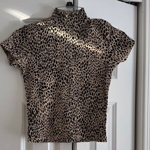 Pacsun-Like New Leopard Print Turtleneck Top